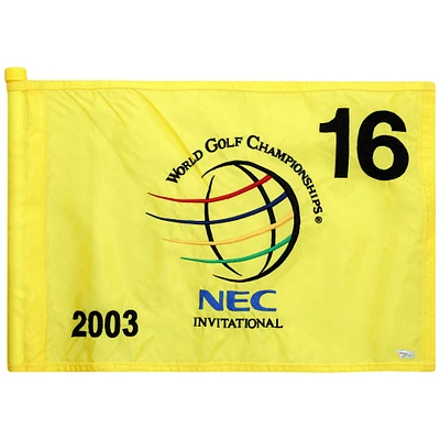 PGA TOUR Event-Used #16 Yellow Pin Flag from The NEC Invitational on August 21st to 24th 2003