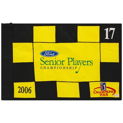 PGA TOUR Event-Used #17 Yellow/Black Pin Flag from the SENIOR PLAYERS Championship on July