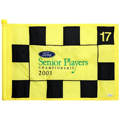 PGA TOUR Event-Used #17 Yellow Pin Flag from SENIOR PLAYERS Championship on July 10th to 13th 2003