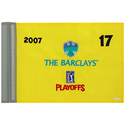 PGA TOUR Event-Used #17 Yellow Pin Flag from The Barclays Playoffs on August 23rd to 26th 2007
