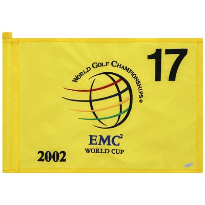 PGA TOUR Event-Used #17 Yellow Pin Flag from The EMC World Cup on December 12th to 15th 2002