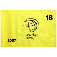PGA TOUR Event-Used #18 Yellow Pin Flag from The Accenture Match Play Championship on February 21st to 25th 2007
