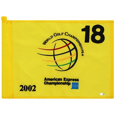 PGA TOUR Event-Used #18 Yellow Pin Flag from The American Express Championship on September 19th to 22nd 2002