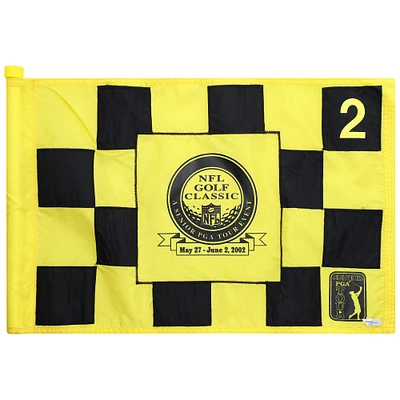 PGA TOUR Event-Used #2 Yellow/Black Pin Flag from The NFL Golf Classic on May 27th to June 2nd 2002
