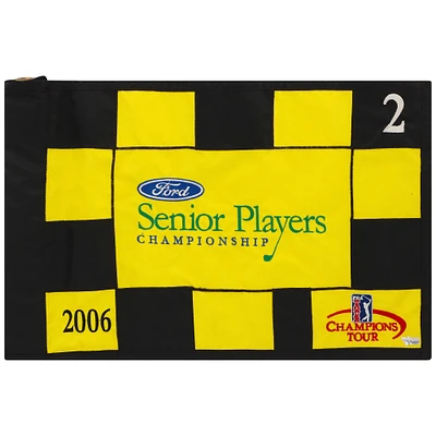 PGA TOUR Event-Used #2 Yellow/Black Pin Flag from the SENIOR PLAYERS Championship on July