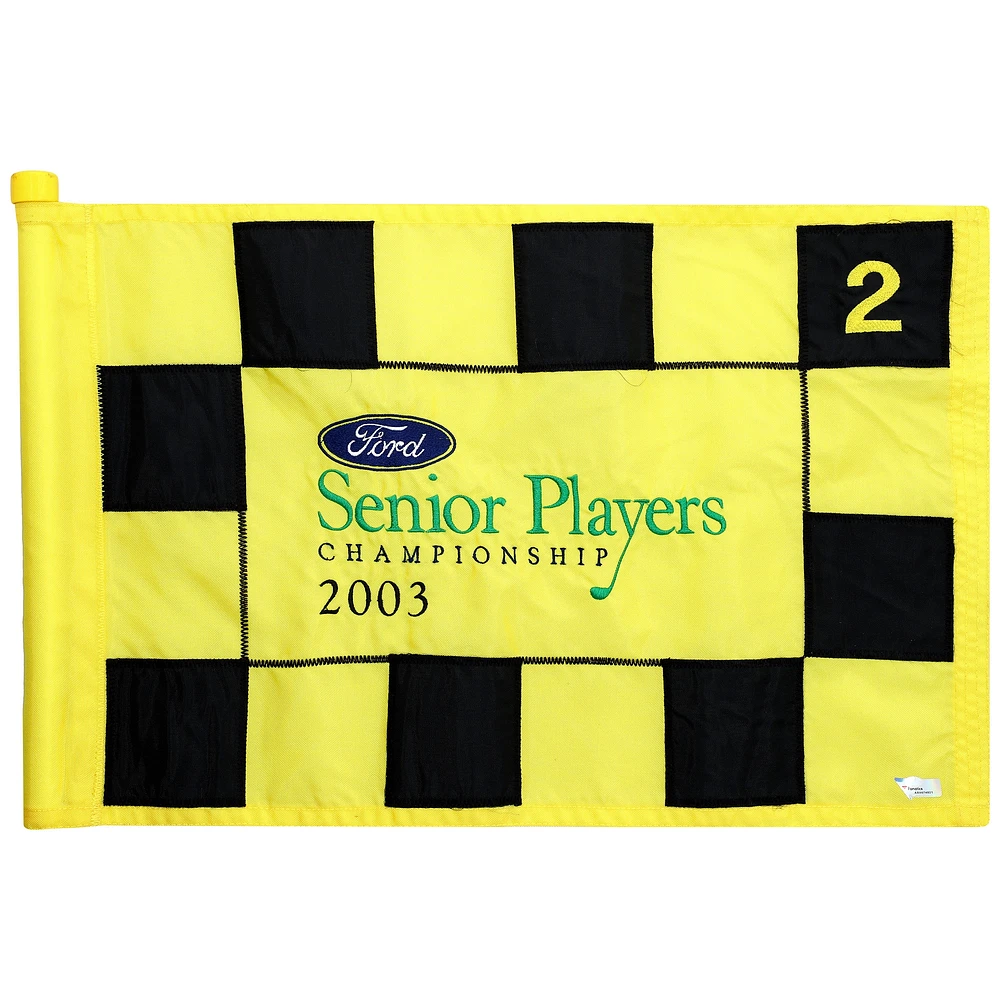 PGA TOUR Event-Used #2 Yellow Pin Flag from SENIOR PLAYERS Championship on July 10th to 13th 2003