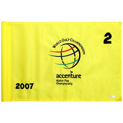 PGA TOUR Event-Used #2 Yellow Pin Flag from The Accenture Match Play Championship on February 21st to 25th 2007