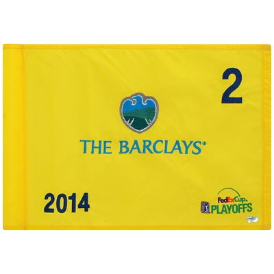 PGA TOUR Event-Used #2 Yellow Pin Flag from The Barclays Playoffs on August 21st to 24th 2014