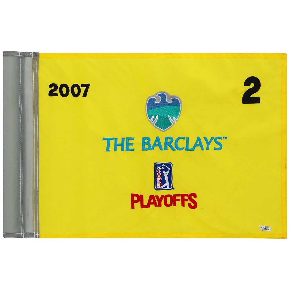 PGA TOUR Event-Used #2 Yellow Pin Flag from The Barclays Playoffs on August 23rd to 26th 2007