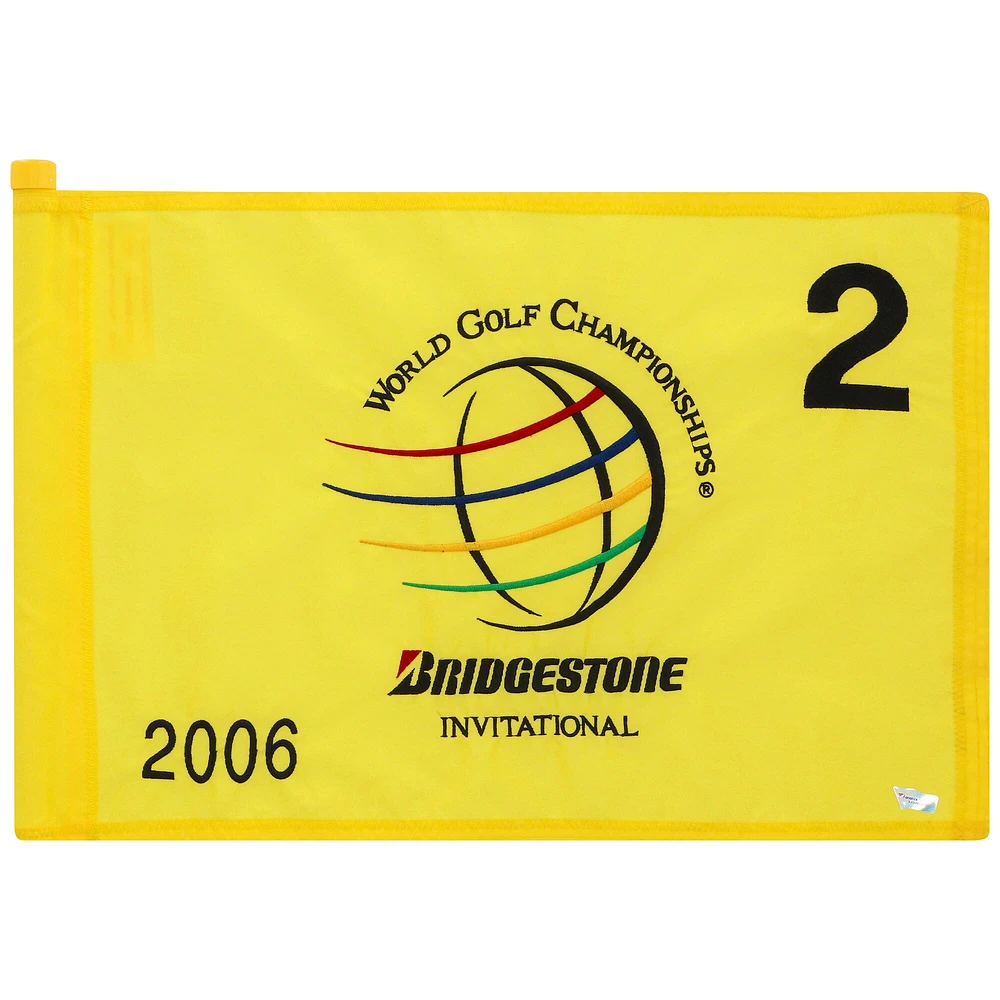 PGA TOUR Event-Used #2 Yellow Pin Flag from the Bridgestone Invitational on August 24-27 2006