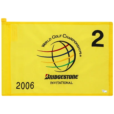 PGA TOUR Event-Used #2 Yellow Pin Flag from the Bridgestone Invitational on August 24-27 2006