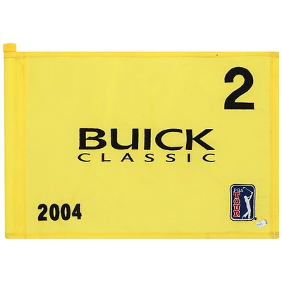 PGA TOUR Event-Used #2 Yellow Pin Flag from The Buick Classic on June 10th to 13th 2004