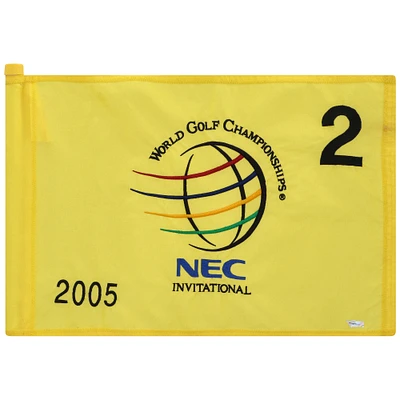 PGA TOUR Event-Used #2 Yellow Pin Flag from The NEC Invitational on August 18th to 21st 2005
