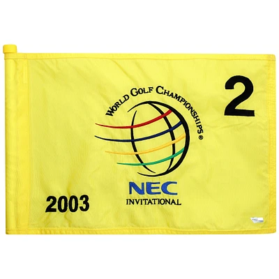 PGA TOUR Event-Used #2 Yellow Pin Flag from The NEC Invitational on August 21st to 24th 2003