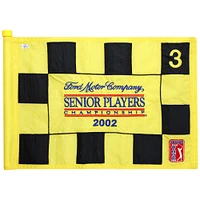 PGA TOUR Event-Used #3 Checkered Pin Flag from The SENIOR PLAYERS Championship on July 11th to 14th 2002