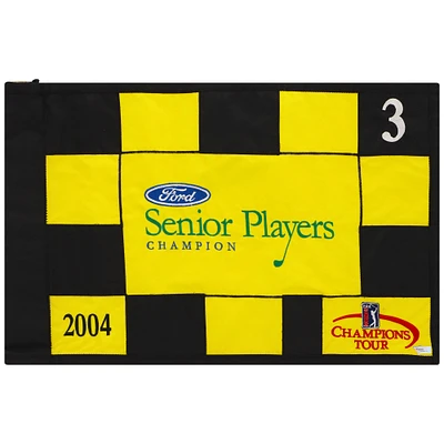 PGA TOUR Event-Used #3 Yellow/Black Pin Flag from the SENIOR PLAYERS Championship on July 8-11 2004