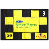 PGA TOUR Event-Used #3 Yellow and Black Pin Flag from SENIOR PLAYERS Championship on July 7th to 10th 2005