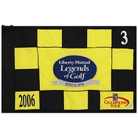 PGA TOUR Event-Used #3 Yellow and Black Pin Flag from The Legends of Golf Tournament on April 17th to 23rd 2006