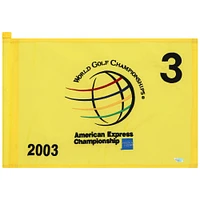 PGA TOUR Event-Used #3 Yellow Pin Flag from The American Express Championship on October 2nd to 5th 2003