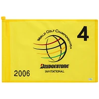 PGA TOUR Event-Used #4 Yellow Pin Flag from the Bridgestone Invitational on August 24-27 2006