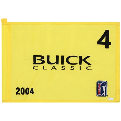 PGA TOUR Event-Used #4 Yellow Pin Flag from The Buick Classic on June 10th to 13th 2004