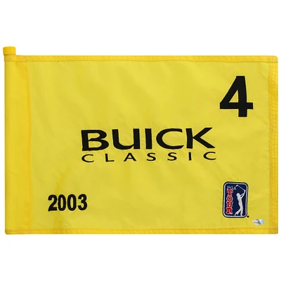PGA TOUR Event-Used #4 Yellow Pin Flag from The Buick Classic on June 19th to 22nd 2003