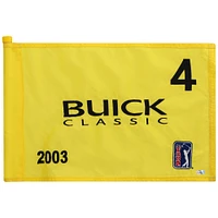 PGA TOUR Event-Used #4 Yellow Pin Flag from The Buick Classic on June 19th to 22nd 2003