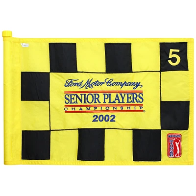 PGA TOUR Event-Used #5 Checkered Pin Flag from The SENIOR PLAYERS Championship on July 11th to 14th 2002