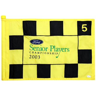 PGA TOUR Event-Used #5 Yellow Pin Flag from SENIOR PLAYERS Championship on July 10th to 13th 2003