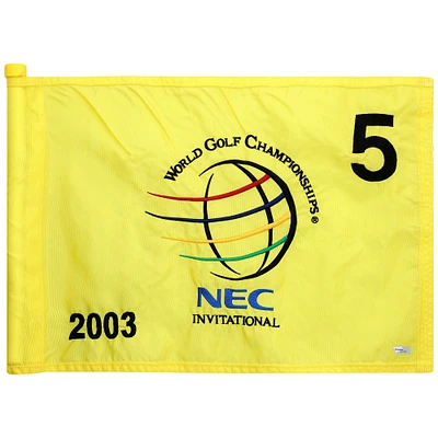 PGA TOUR Event-Used #5 Yellow Pin Flag from The NEC Invitational on August 21st to 24th 2003