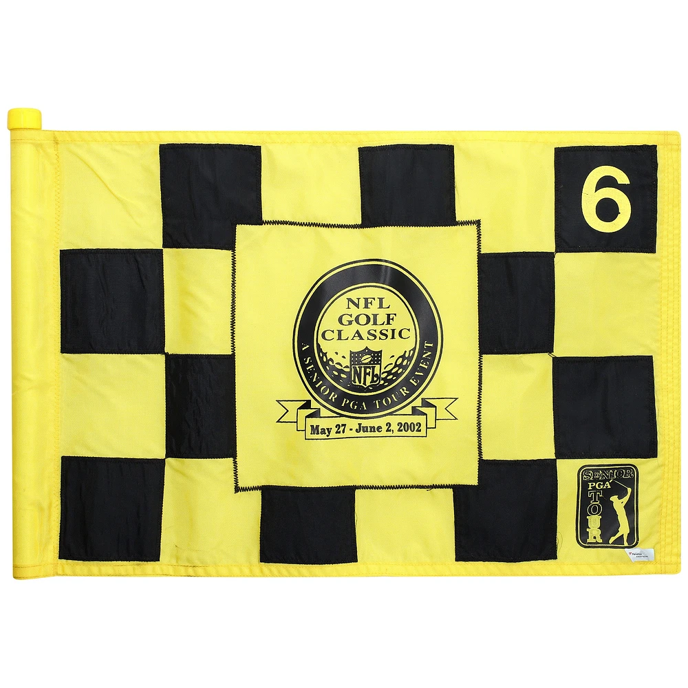 PGA TOUR Event-Used #6 Checkered Pin Flag from The NFL Golf Classic on May 27th to June 2nd 2002