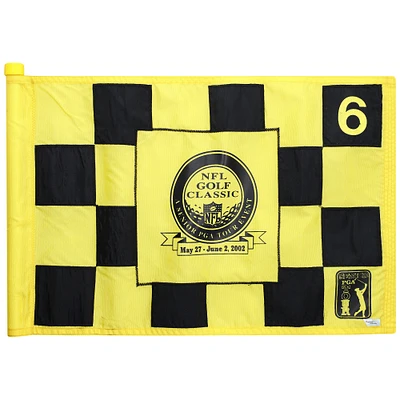 PGA TOUR Event-Used #6 Checkered Pin Flag from The NFL Golf Classic on May 27th to June 2nd 2002