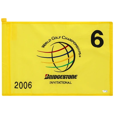 PGA TOUR Event-Used #6 Yellow Pin Flag from the Bridgestone Invitational on August 24-27 2006