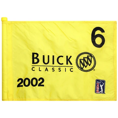 PGA TOUR Event-Used #6 Yellow Pin Flag from The Buick Classic on June 6th to 9th 2002