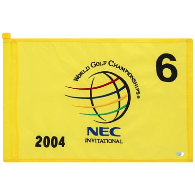 PGA TOUR Event-Used #6 Yellow Pin Flag from the NEC Invitational on August 19-22 2004