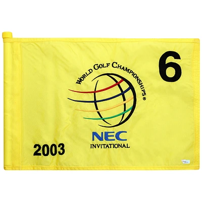 PGA TOUR Event-Used #6 Yellow Pin Flag from The NEC Invitational on August 21st to 24th 2003