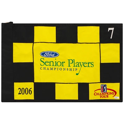 PGA TOUR Event-Used #7 Yellow/Black Pin Flag from the SENIOR PLAYERS Championship on July 13-16 2006
