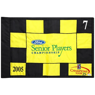 PGA TOUR Event-Used #7 Yellow and Black Pin Flag from SENIOR PLAYERS Championship on July 7th to 10th 2005