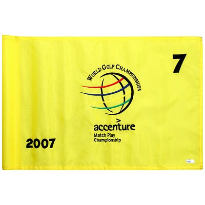 PGA TOUR Event-Used #7 Yellow Pin Flag from The Accenture Match Play Championship on February 21st to 25th 2007