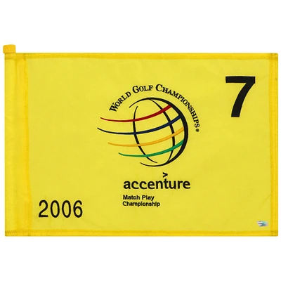 PGA TOUR Event-Used #7 Yellow Pin Flag from The Accenture Match Play Championship on February 23rd to 26th 2006