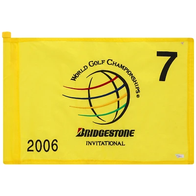 PGA TOUR Event-Used #7 Yellow Pin Flag from the Bridgestone Invitational on August 24-27 2006