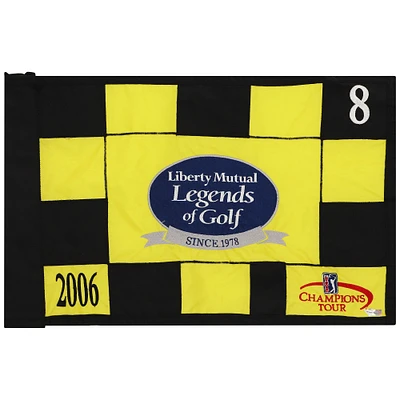 PGA TOUR Event-Used #8 Yellow and Black Pin Flag from The Legends of Golf Tournament on April 17th to 23rd 2006