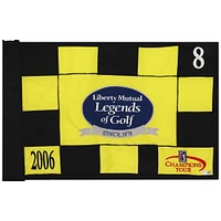 PGA TOUR Event-Used #8 Yellow and Black Pin Flag from The Legends of Golf Tournament on April 17th to 23rd 2006