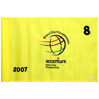 PGA TOUR Event-Used #8 Yellow Pin Flag from The Accenture Match Play Championship on February 21st to 25th 2007