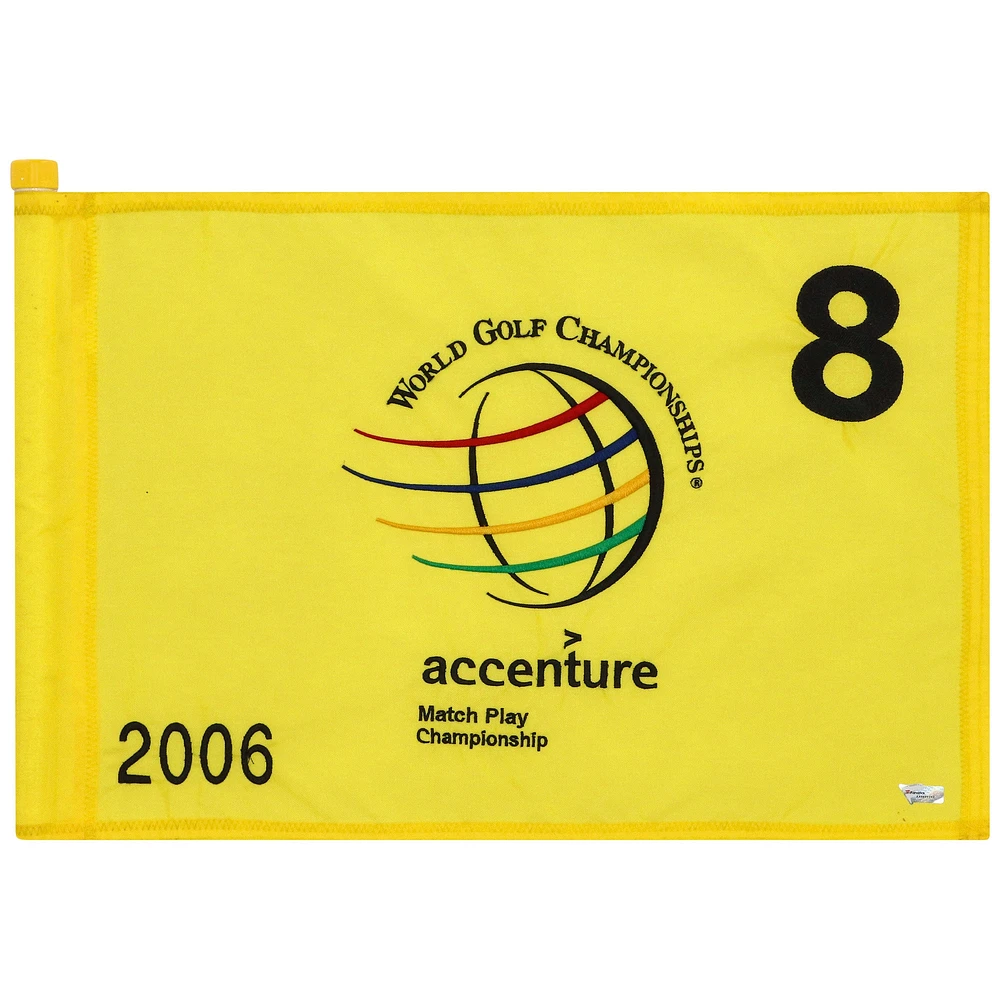 PGA TOUR Event-Used #8 Yellow Pin Flag from The Accenture Match Play Championship on February 23rd to 26th 2006