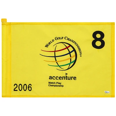 PGA TOUR Event-Used #8 Yellow Pin Flag from The Accenture Match Play Championship on February 23rd to 26th 2006