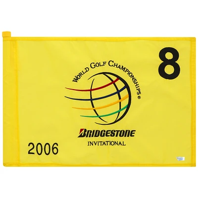 PGA TOUR Event-Used #8 Yellow Pin Flag from the Bridgestone Invitational on August 24-27 2006