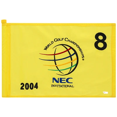 PGA TOUR Event-Used #8 Yellow Pin Flag from the NEC Invitational on August 19-22 2004