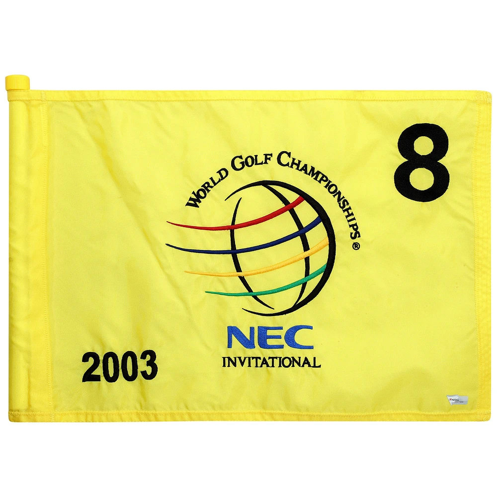 PGA TOUR Event-Used #8 Yellow Pin Flag from The NEC Invitational on August 21st to 24th 2003