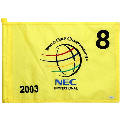 PGA TOUR Event-Used #8 Yellow Pin Flag from The NEC Invitational on August 21st to 24th 2003